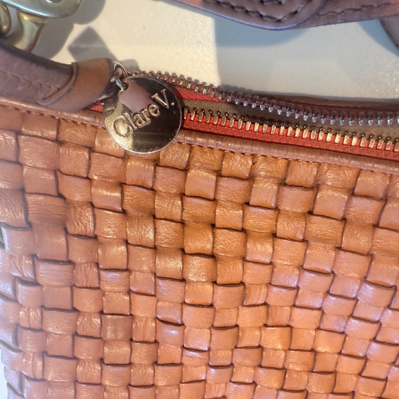 Clare V Moyen Messenger - Natural Woven Checker - Picture 4 of 9